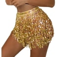 thumbnail image 2 of Faldas con borlas de lentejuelas para mujer, bufanda de cadera con flecos Rave para festival, 2 of 4