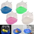 thumbnail image 2 of Removable Bath Box Bathing Basin Bird Cage Accessories Supplies For Small Birds Parrots, 2 of 8