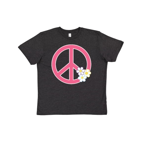 Inktastic Peace Sign Cute Daisy Flowers Youth T-Shirt