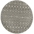 thumbnail image 3 of Unique Loom Tribal Trellis Collection Area Rug - Alaoui (6' Round Gray/Ivory), 3 of 11