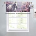 thumbnail image 4 of Running Horse Curtains Valances for Home Decor Pink Floral Cherry Blossom Farm Animal Window Treatment Valance Curtains for Bathroom 54 by 18 in, 1 Panel, 4 of 6