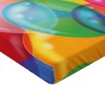 thumbnail image 2 of Ambesonne Cartoon Fitted Sheet, Balloons Fun, Full Size, Multicolor, 2 of 3
