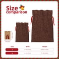 thumbnail image 3 of Pofeuu Dark Brown Glitter Print Burlap Bags with Drawstrings Drawstring Gift Bags Pouch Bag for Thankgiving Birthday Party Gift Wrapping Treats and Party Favors-Medium, 3 of 9