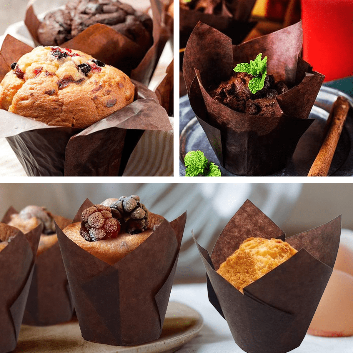 150 Caissettes à Muffins En Papier - Lot 3 Couleurs (Rose, Bleu, Jaune) - Pour Cupcakes, Fêtes, Anniversaires - 5x6 Cm