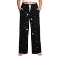 thumbnail image 6 of Womens Halloween Pajama Pants Loose Fit Drawstring Lounge Pants with Ghost Moon Star Print Casual Sleepwear, 6 of 6
