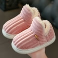 thumbnail image 2 of Hjtefg Autumn Winter Slippers for Girls and Boys, Warm Indoor Home Shoes, Soft Lined Cozy Footwear, Kids' Warm Indoor Slippers, Comfy Home Shoes for Toddlers,Color: Pink Size: 2, 2 of 3