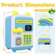 thumbnail image 2 of Jokapy ATM Piggy Bank for Kids Boys, Face ID Password Unlocking Electronic Money Bank Machine Toy, Age 3+, Blue, 2 of 11