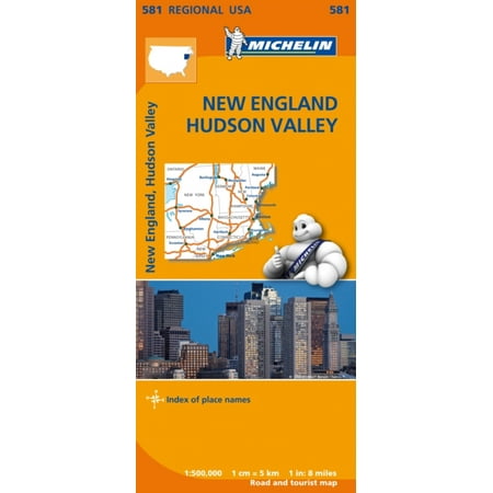New England Hudson Valley Regional Map 581 (Michelin Regional Maps)