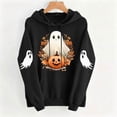 thumbnail image 4 of Women's Halloween Pullover Hoodies Oversized Funny Cute Print Sweatshirt with Pocket Lightweight Casual Long Sleeve Tops, 4 of 7