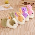 thumbnail image 1 of Neinkie Realistic Rabbit Stuffed Toy High Simulation Strong Flexibility Decorative Toy Lying Down Posture Bunny Plush Toy for Wedding, 1 of 9