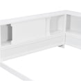 thumbnail image 2 of Noble House Dalmor Queen Size Wood Daybed with 5 Storage Cabinets, Built-in Charging Station and LED Light, White, 2 of 7