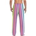 thumbnail image 2 of Mexican Serape Stripes Ghost Pajama Pants, Men's Lounge Pants Light with Drawstring and Pockets, Christmas New Year Birthday Father's Day Gifts, Small, 2 of 7