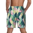 thumbnail image 3 of Kdxio Flamingo Print Men's Swim Trunks with Compression Liner 7 Inch Inseam Quick Dry Swim Shorts, 3 of 7