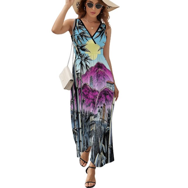 Vestido De Noche De Lujo Sin Mangas Para Mujer, Gaosheng Bamboo Vestido De Fiesta