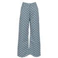 thumbnail image 4 of Women's Polka Dots Straight Leg Jeans Vintage Denim Pants Color Light Blue Size S, 4 of 4