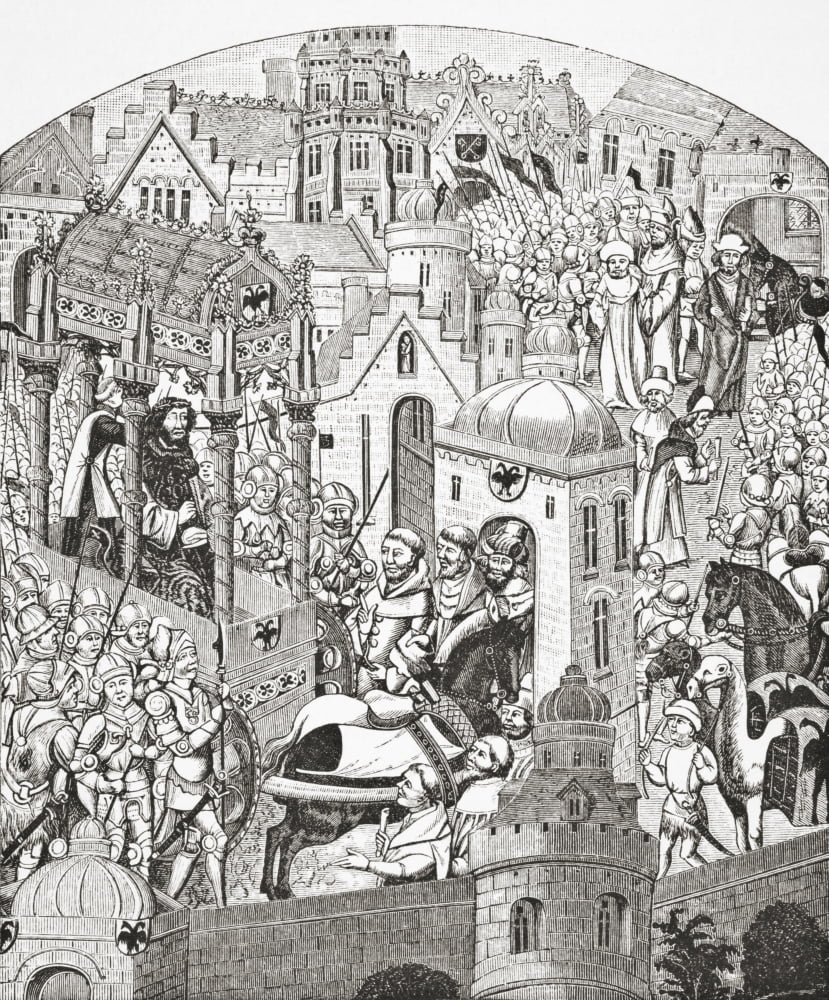 Coronation Of Charlemagne In The City Of Jerusalem Charlemagne Carolus Magnus Or Karolus MagnusCharles The Great 742 814 King Of The Franks From Science And Literature In The Middle Ages By Paul Lacr