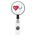 thumbnail image 1 of Nurse Badge Buckle Love Stethoscope Easy-To-Pull Buckle Retractable Badge Easy-To-Pull Certificate Buckle, 1 of 9