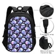 thumbnail image 3 of Balery blue Skull flower Print USB Charging Backpack for Men and Women - Water-Resistant, Anti-Theft Laptop Backpack with USB Port for Travel, Work, School, and College, 3 of 7