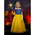 thumbnail image 5 of IBTOM CASTLE Princess Costume for Girls Kids Halloween Cosplay Birthday Party Dress up with Accessories, 9 Pieces 5-6 Years Yellow, 5 of 8
