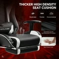 thumbnail image 4 of GTPLAYER Gaming Chair with Bluetooth Speakers Footrest PU Leather Music Office Chair, White, 4 of 11