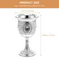 thumbnail image 5 of Retro Goblet with Exquisite Patterns for Home Use White Zinc Alloy Cup 3.5 Inches, 5 of 5