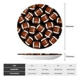 thumbnail image 2 of Cauagu Brown Football On Black Print Bone China Decorative Plate, Wall Mount Plate Holiday Decor Decorative Ceramic Plates with Stand Elegant Household Plates Decorative-7in, 2 of 6