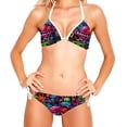 thumbnail image 2 of Graffiti Women's Bikini Set with Detachable Sponge and Adjustable Strap, Two-Pack, Ideal for Swimming and Beachwear, 2 of 6