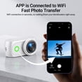 thumbnail image 5 of Ourlife Mini Wearable Action Camera, 4K Video, 48MP Photos, 2.0" Flip Screen, WiFi App, Magnetic Mount, Charging Case, 64GB Card, White, 5 of 11