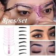thumbnail image 1 of MesaSe 500pcs 8 in1 Eyebrow Mold Eyebrow Stencils Reusable Design Eyebrow Grooming Card, 1 of 10