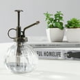 thumbnail image 4 of K-Cliffs Vintage Style Glass Bottle Sprayer, Decorative Ribbed Plant Mister With Top Pump Clear, 4 of 5