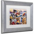 thumbnail image 2 of Trademark Fine Art 'Beach Buddies' Canvas Art by Jenny Newland, White Matte, Silver Frame, 2 of 4