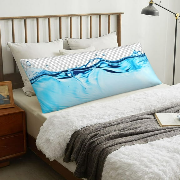 Body Pillow Cover - Crystal Clear Water Splash Soft Body Pillow Cover with Zipper, Comfort Body Pillow Pillowcase, Body Pillow Case Cover 20 x 54
