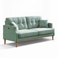 thumbnail image 4 of Modern Minimalist Polyester 3-Seater Sofa 220cm with Waterproof Fabric and USB Charge Port, 4 of 8