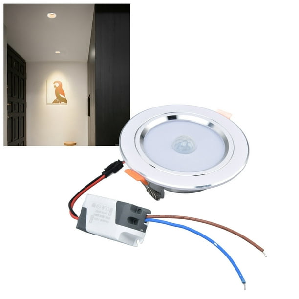Luz De Techo LED De Montaje Empotrado, Lámpara De Techo LED De 9 W, Detección De Cuerpo Infrarrojo, CA 85-265 V, 120 Grados Para Pasillo
