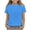 Blue, variant on Toddler Boys Girls Shirts Kids Short Sleeve T-Shirt Cute Casual Crewneck Tunic Tops Textured Summer Basic Tees
