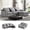 Gray, variant on Hombryzy 103” Oversized Sectional Sofa with Storage Ottoman, L Shaped Modular Cloud Sofa For Living Room, Gray