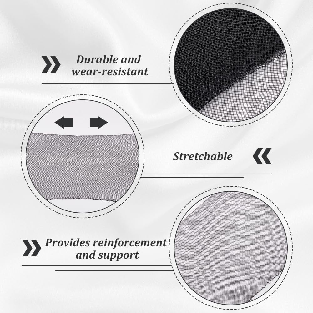 30Yards Black Horsehair Braid Thread Edge Fabric 6.3inch Wide Pleated Mesh Ribbon Polyester Fabric Netting for Boning Sewing Wedding Decor DIY Dress Accessories Black DIY