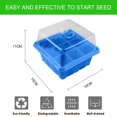 thumbnail image 3 of Caja de Cultivo para Plantas con 9 Agujeros, Plástico Resistente, Tapa Transparente, Color Azul, Ideal para Germinar Vegetales en Casa, Incluye 2 Unidades., 3 of 6