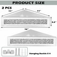 thumbnail image 3 of Corner Floating Shelves 2 Sets, Corner Shelf Wall Mounted Crushed Diamond, Corner Shelves Crystal Mirrored, Floating Corner Shelves for Wall, 3 of 6