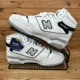 thumbnail image 2 of New Balance 650 Trainers Mens Size UK 7 White Black Angora Suede Hi Casual Shoes, 2 of 6