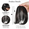 thumbnail image 3 of Synthetic Clip-In Bangs for Women Straight Center-Parted Fake Bangs with Temples, 3 of 5