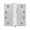 Bright Chrome, variant on Viaggio 602-4-Temp-Hinge-Sq 4" X 4" Solid Brass Square Corner Heavy Duty Mortise Loose Pin