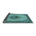 thumbnail image 2 of Ahgly Company Indoor Square Medallion Light Blue Traditional Area Rugs, 6' Square, 2 of 4