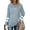 Light Blue, variant on Fantaslook Womens Long Sleeve Tops Crewneck Sweatshirts Casual Color Block Tunic Tops Pullover