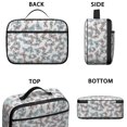 thumbnail image 3 of Light Color Butterfly Leaf Pattern Teens Insulated Bento School Lunch Bag, 12 Can Capacity, for Work, Picnic or Travel, 10.6x7.7x4.3 Inches, 3 of 5