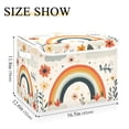 thumbnail image 5 of Yayeee Collapsible Cube Storage Bin with Lid Fabric Closet Decorative Basket with Handles, Cute Rainbow, 5 of 7