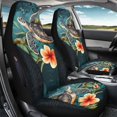 thumbnail image 3 of Uourmeti Polyester Automotive Seat Covers with Sea Turtle Plumeria, 2 Piece Washable Auto Interior Accessories for Men and Women Trucks, 3 of 11