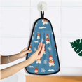 thumbnail image 5 of Retro Snowman Pattern Hand Towel Quick Drying Home Storage Kitchen Towel Hooks Dish Cloths, 5 of 6