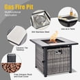 thumbnail image 5 of Ovios 5 Pieces Outdoor Patio Furniture with 30 Inch Fire Pit Table Wicker Patio Sectional Sofa with Single Chairs for Backyard Decor, 5 of 6