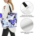 thumbnail image 3 of Balery Butterflies Bolsa Tote Estilo Estético con Cremalleras, Bolsa de Hombro, Bolsa de Compras Grande y Plegable, 3 of 8